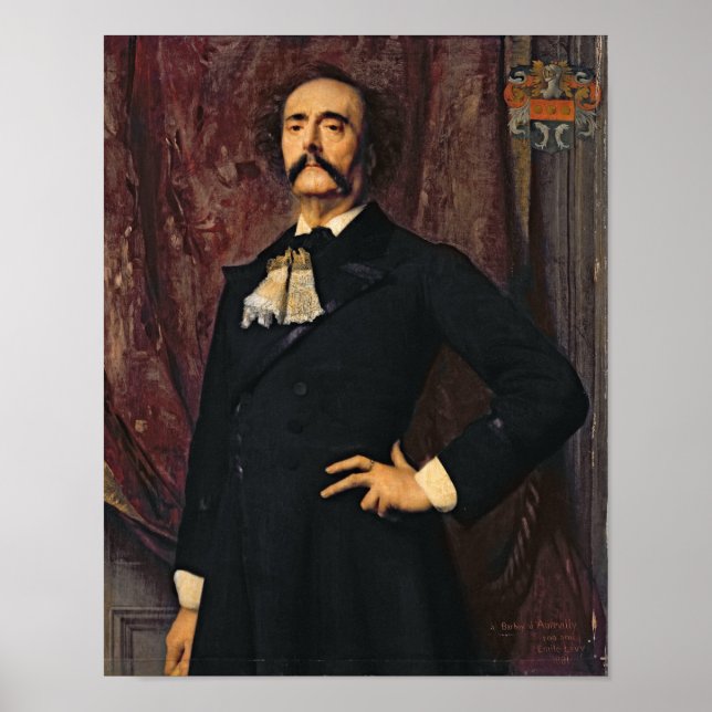 Pôster Retrato de Jules Barbey d'Aurevilly 1881 (Frente)