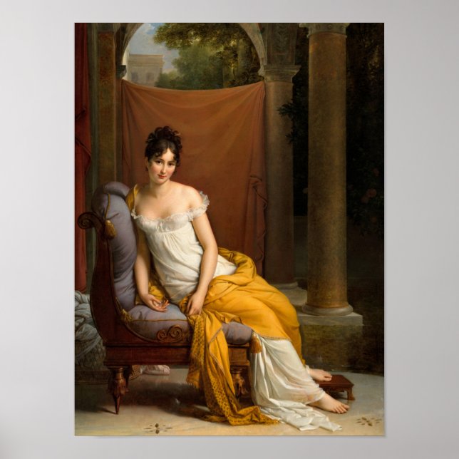 Poster Retrato de Juliette Recamier por Francois Gerard (Frente)