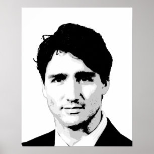 Pôster Retrato de Justin Trudeau