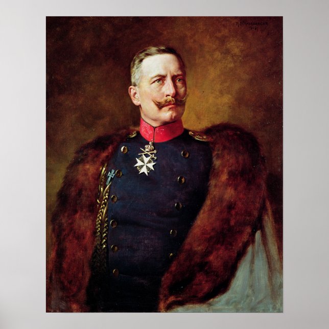 Poster Retrato de Kaiser Wilhelm II (Frente)
