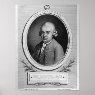 Poster Retrato de Karl Philipp Emmanuel Bach