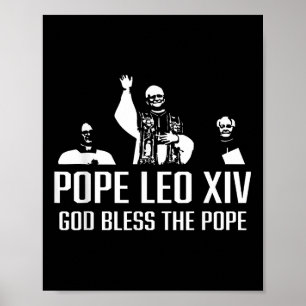 Poster Retrato de Leo Xiv, Papa deus abençoe
