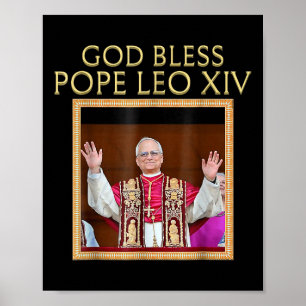 Poster Retrato de Leo Xiv, Papa deus abençoe