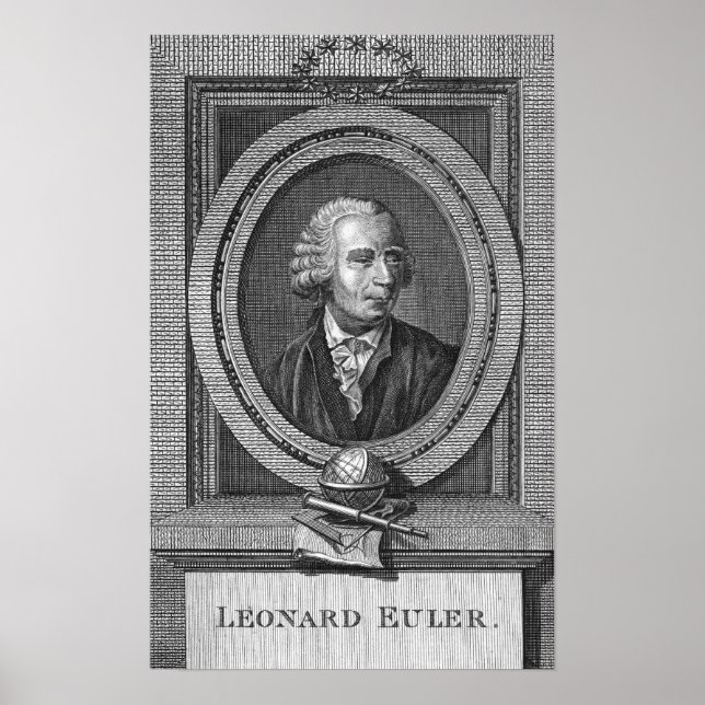 Pôster Retrato de Leonard Euler (Frente)