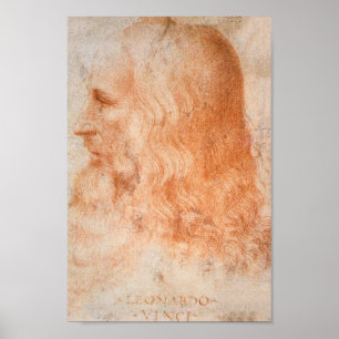 Poster Retrato de Leonardo da Vinci