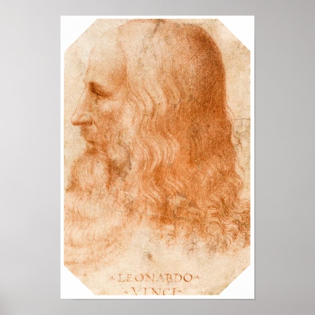 Poster Retrato de Leonardo da Vinci por Francesco Melzi (Frente)