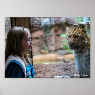 Poster Retrato de Leopardo e Criança