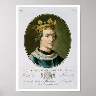 Poster Retrato de Louis VIII, chamado "Le Leão", rei de