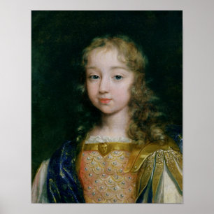 Pôster Retrato de Louis XIV como uma criança