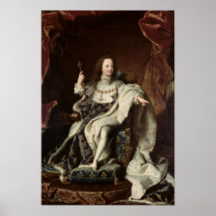 Pôster Retrato de Louis XV em vestes da coroação, 1715