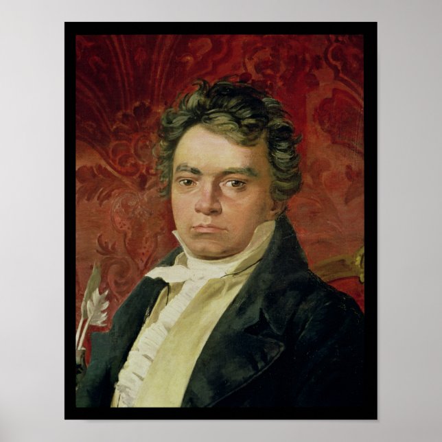 Poster Retrato de Ludwig Van Beethoven (Frente)
