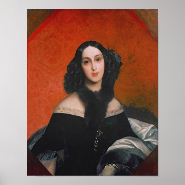 Pôster Retrato de M.A. Bek, 1840 (Frente)
