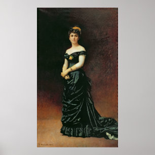Pôster Retrato de Madame Bishoffsheim, 1877