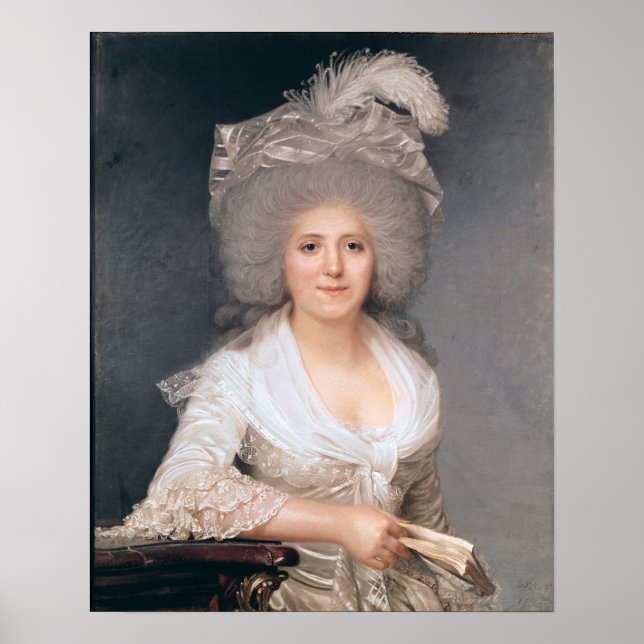 Poster Retrato de Madame Jeanne-Louise-Henriette Campan (Frente)