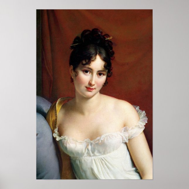 Poster Retrato de Madame Recamier (Frente)