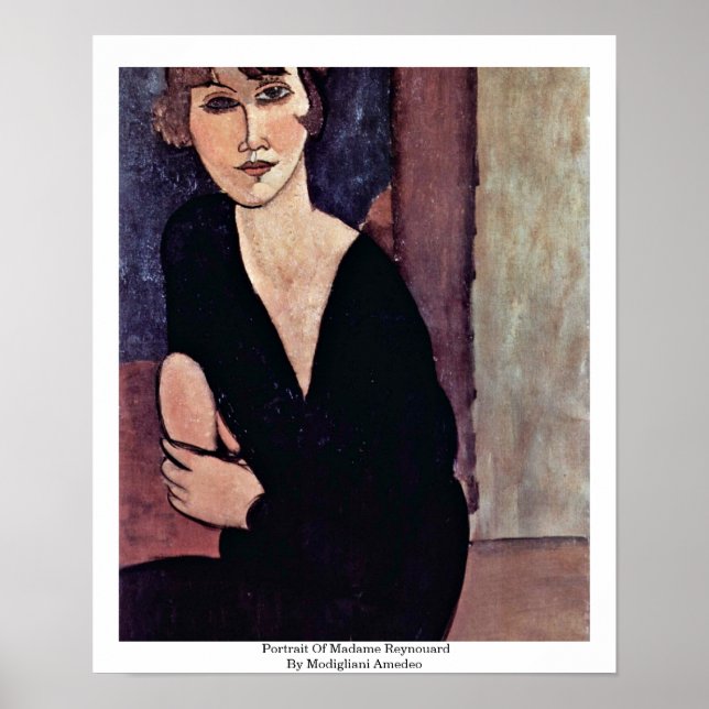 Pôster Retrato De Madame Reynouard Por Modigliani Amedeo (Frente)
