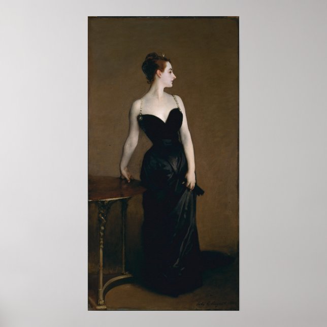 Pôster Retrato de Madame X de John Singer Sargent, 1884 (Frente)