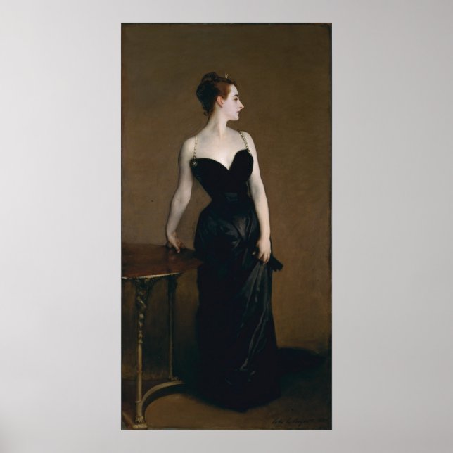 Pôster Retrato de Madame X (Madame Gautreau) por Sargent (Frente)