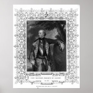Pôster Retrato de maneiras de John, marquês de Granby