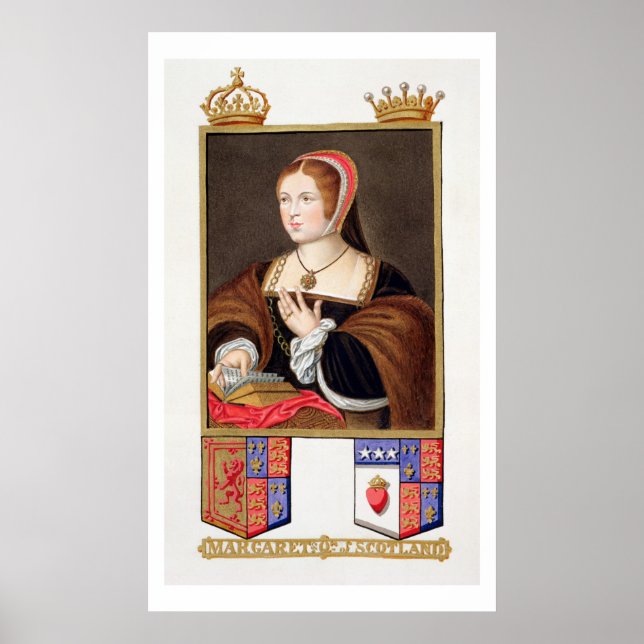 Poster Retrato de Margaret Tudor (1489-1541) Rainha de Sc (Frente)