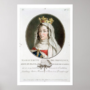 Pôster Retrato de Marguerite da Provença (1219-95), 1787