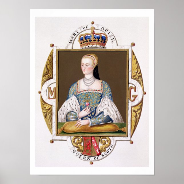 Poster Retrato de Maria de Guise (1515-60) Rainha de Scot (Frente)