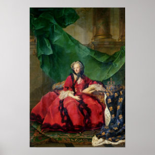 Poster Retrato de Maria Leszczynska no vestido diário