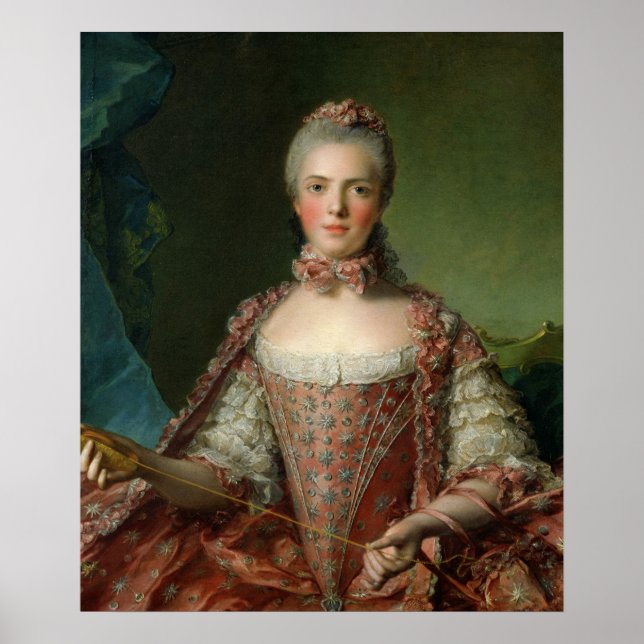 Pôster Retrato de Marie Adelaide 1756 (Frente)