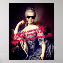 Retrato de Marie Antonieta com óculos escuros