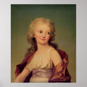 Poster Retrato de Marie-Therese Charlotte de France