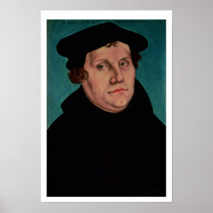 Poster Retrato de Martin Luther, 1529