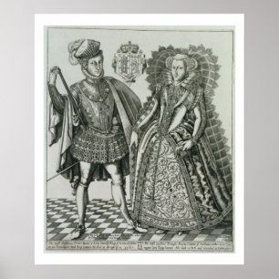Poster Retrato de Mary, rainha de escocês (1542-87) e