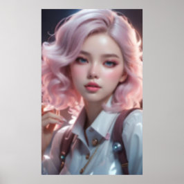 Poster Retrato de Menina Borroso 1