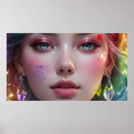 Poster Retrato de Menina Borroso 3