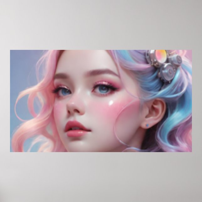 Poster Retrato de Menina Borroso 4 (Frente)