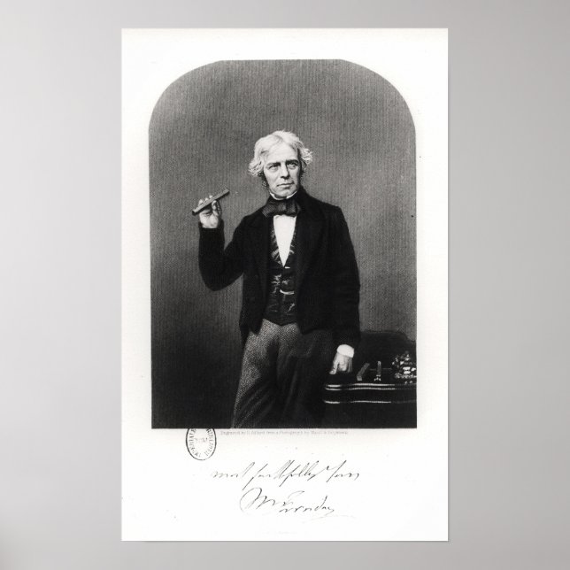 Poster Retrato de Michael Faraday (Frente)