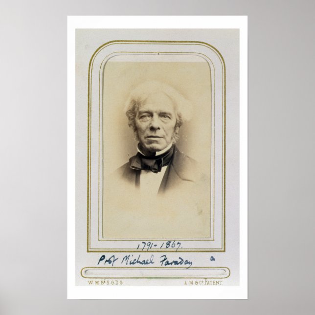 Pôster Retrato de Michael Faraday (1791-1867) (albumen p (Frente)