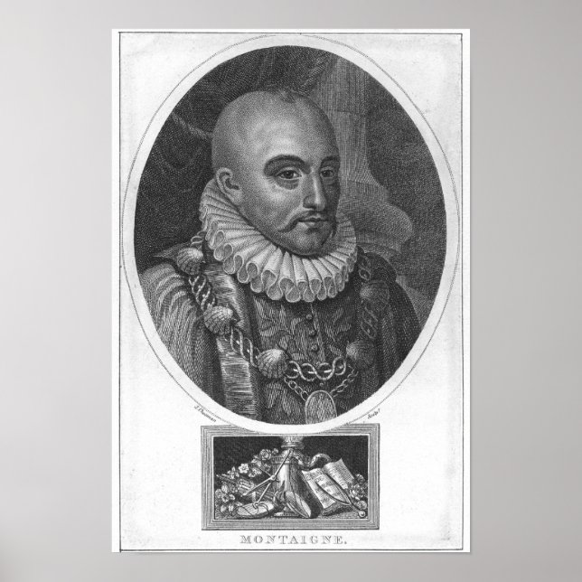 Poster Retrato de Michel de Montaigne (Frente)
