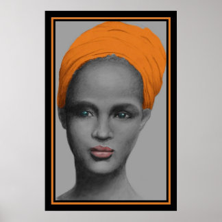 Poster Retrato de Mulher Americana Africana