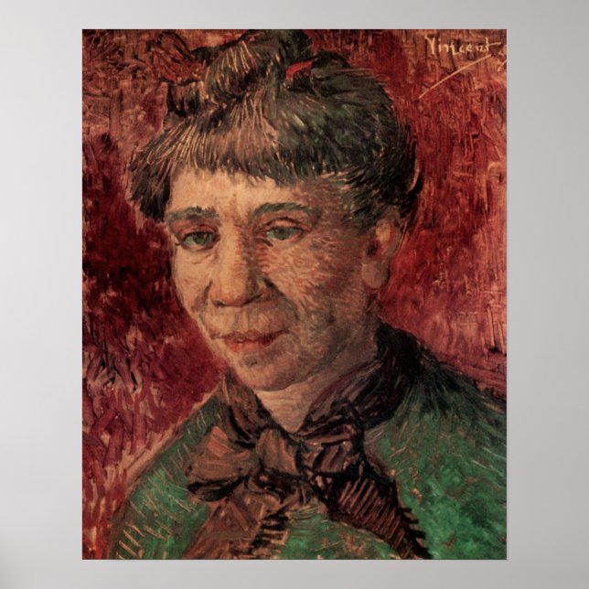 Poster Retrato de Mulher Madame Tanguy, Vincent van Gogh (Frente)