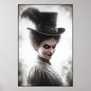 Poster Retrato de Mulher Vitoriana Misteriosa Arte