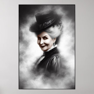 Poster Retrato de Mulher Vitoriana Misteriosa Arte