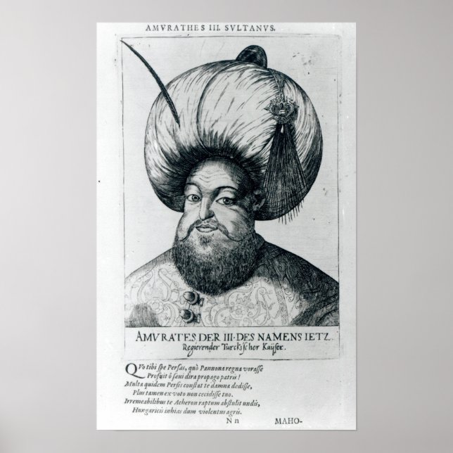 Poster Retrato de Murad III (Frente)