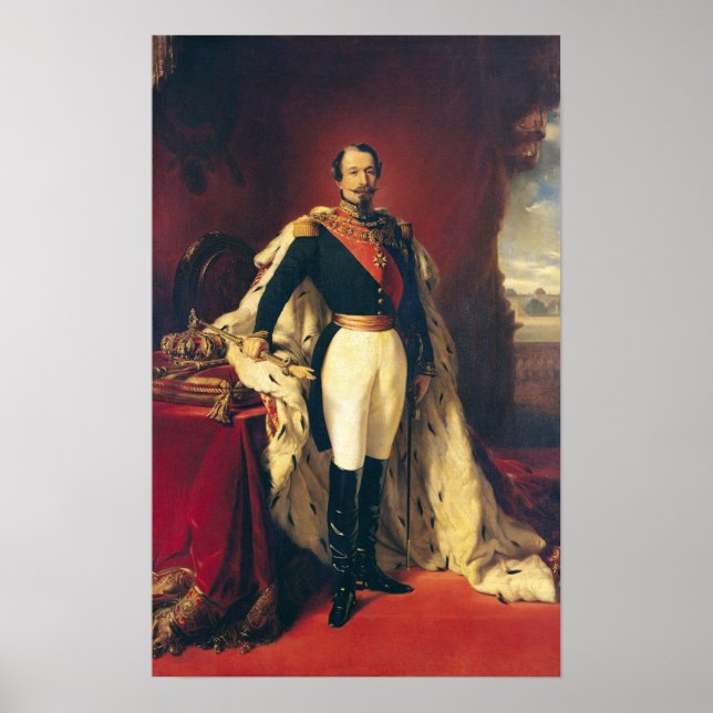 Pôster Retrato de Napoleão III Imperador da França (Frente)