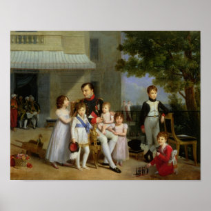 Poster Retrato de Napoleon Bonaparte com seus sobrinho