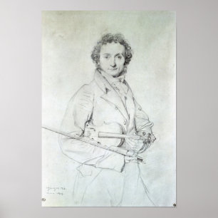 Poster Retrato de Niccolo Paganini 1819