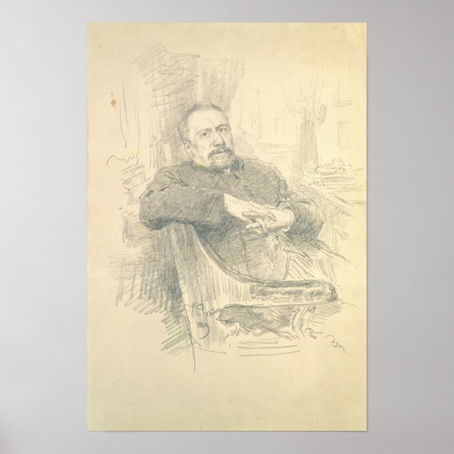 Poster Retrato de Nikolaj Leskov , 1889 (Frente)
