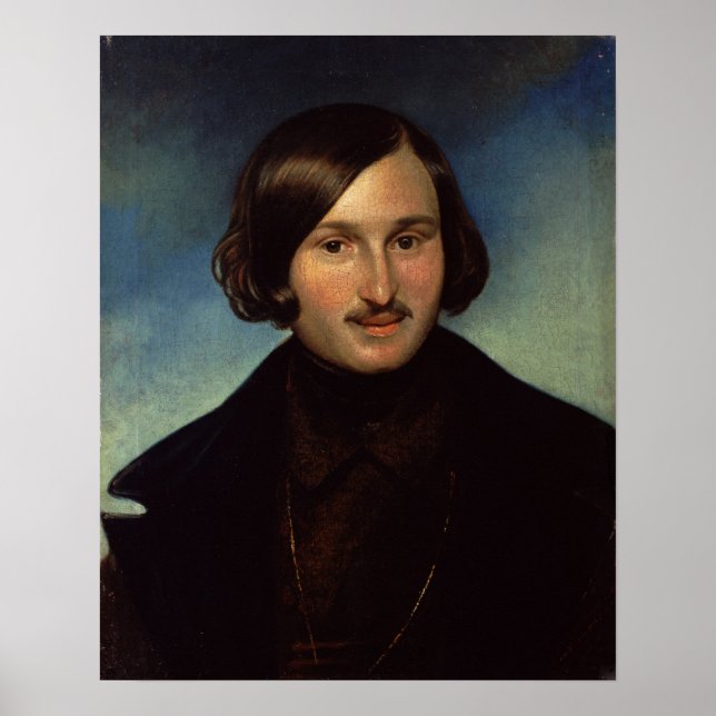 Pôster Retrato de Nikolay Gogol, 1841 (Frente)