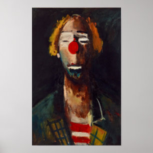 Poster Retrato de Palhaço de Joseph Kutter