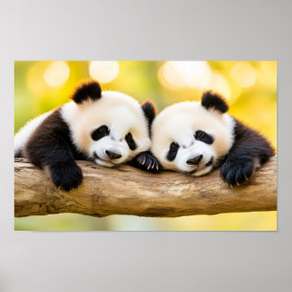 Poster Retrato de Panda Amoroso Animal Selvagem